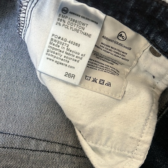 AG Adriano Goldschmied The Legging Ankle Blue Jeans Super Skinny Denim Size 26 R - Picture 2 of 9